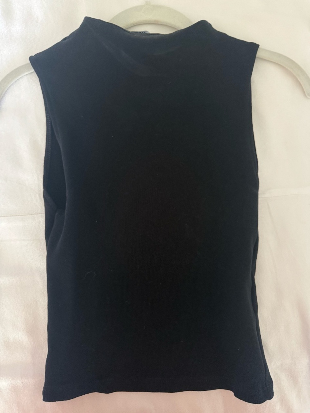 ZARA Black Sleeveless Mock Neck Ribbed Top Size S